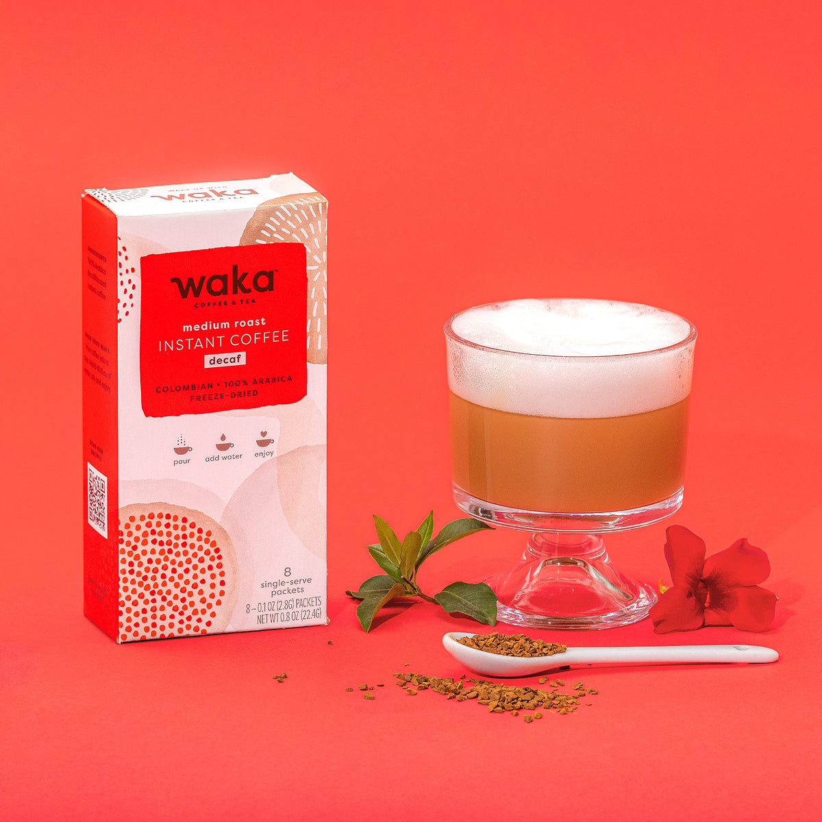 Waka Coffee Medium Roast Colombian Decaffeinated SingleServe Instant