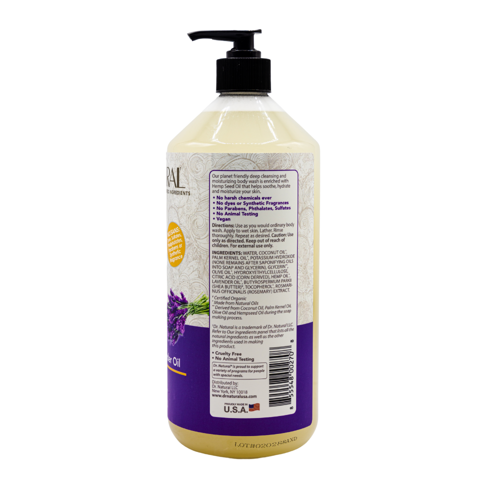 Hemp Body Wash Lavender (32 oz)