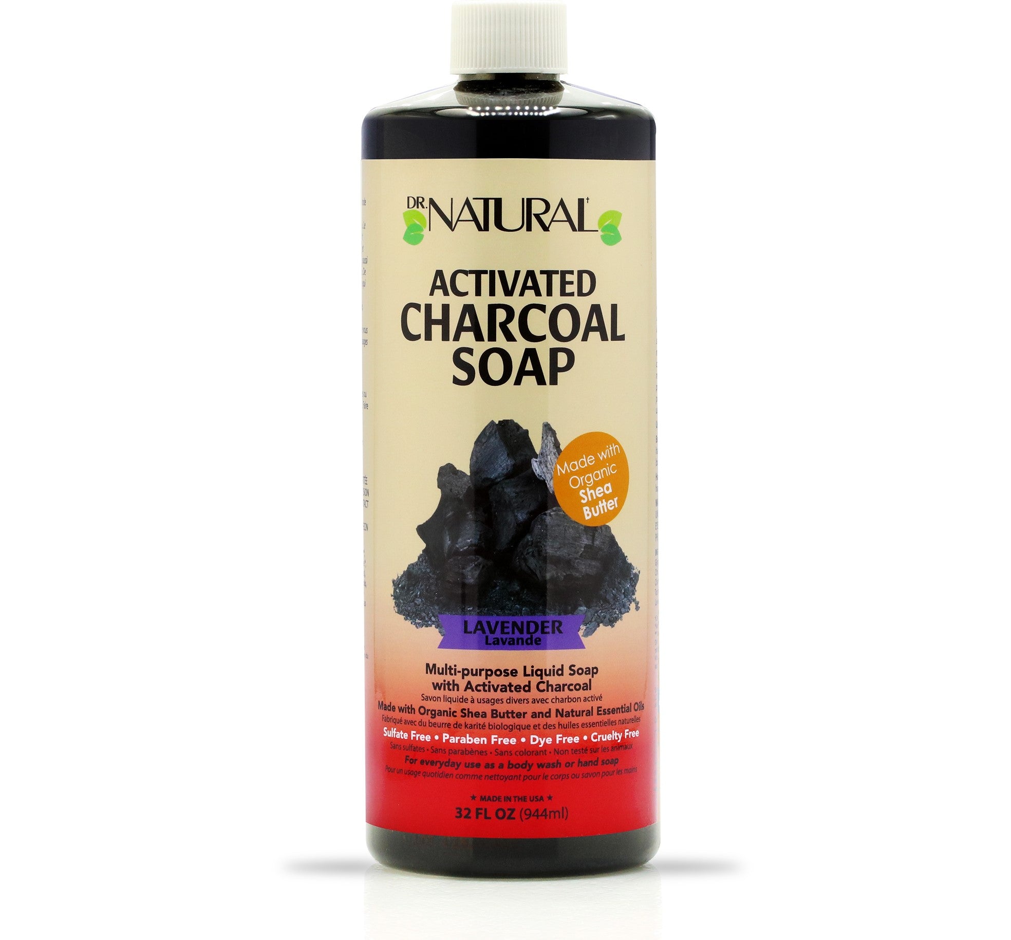 Activated Charcoal Soap Lavender (32 oz)