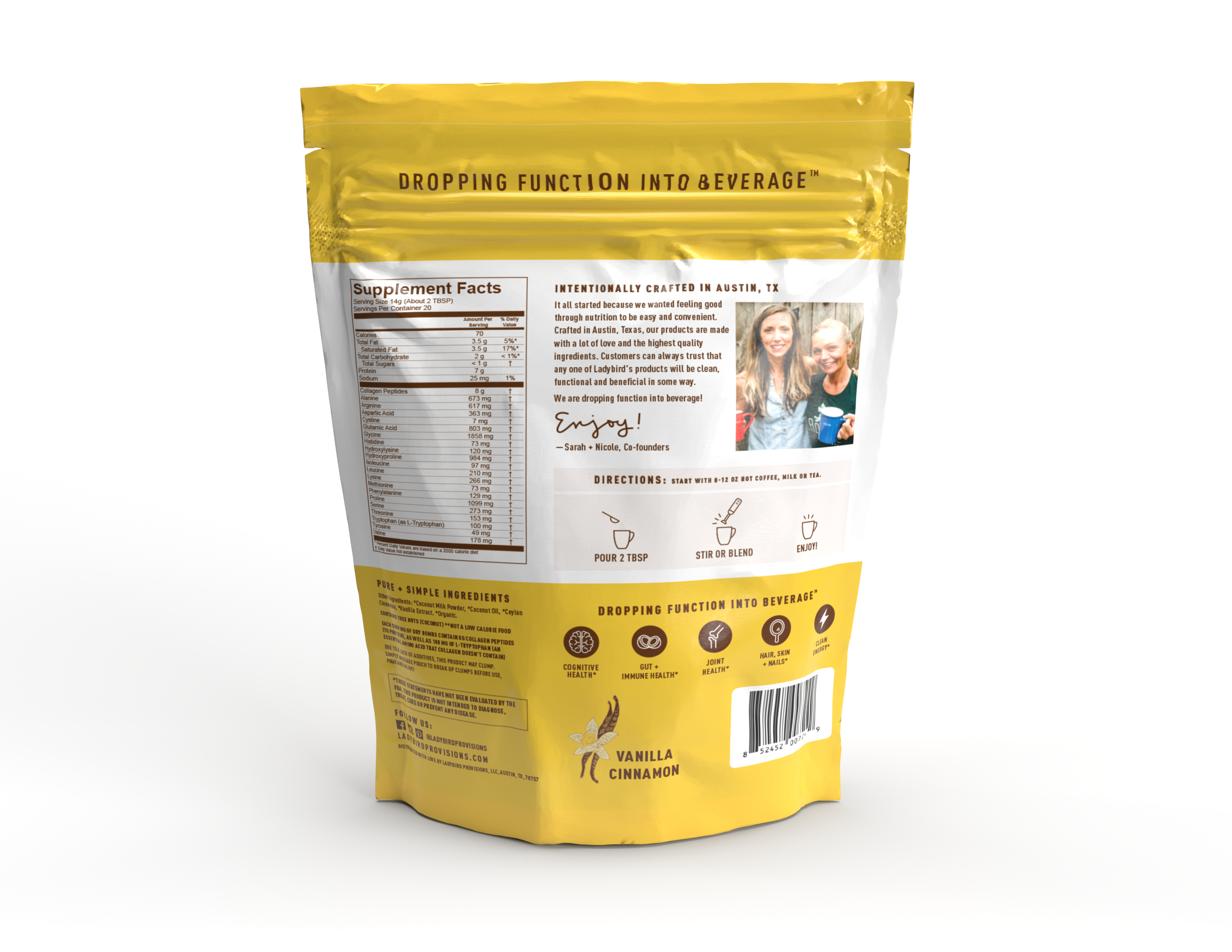 Dry Bombs Dairy Free Collagen Creamer – Vanilla Cinnamon