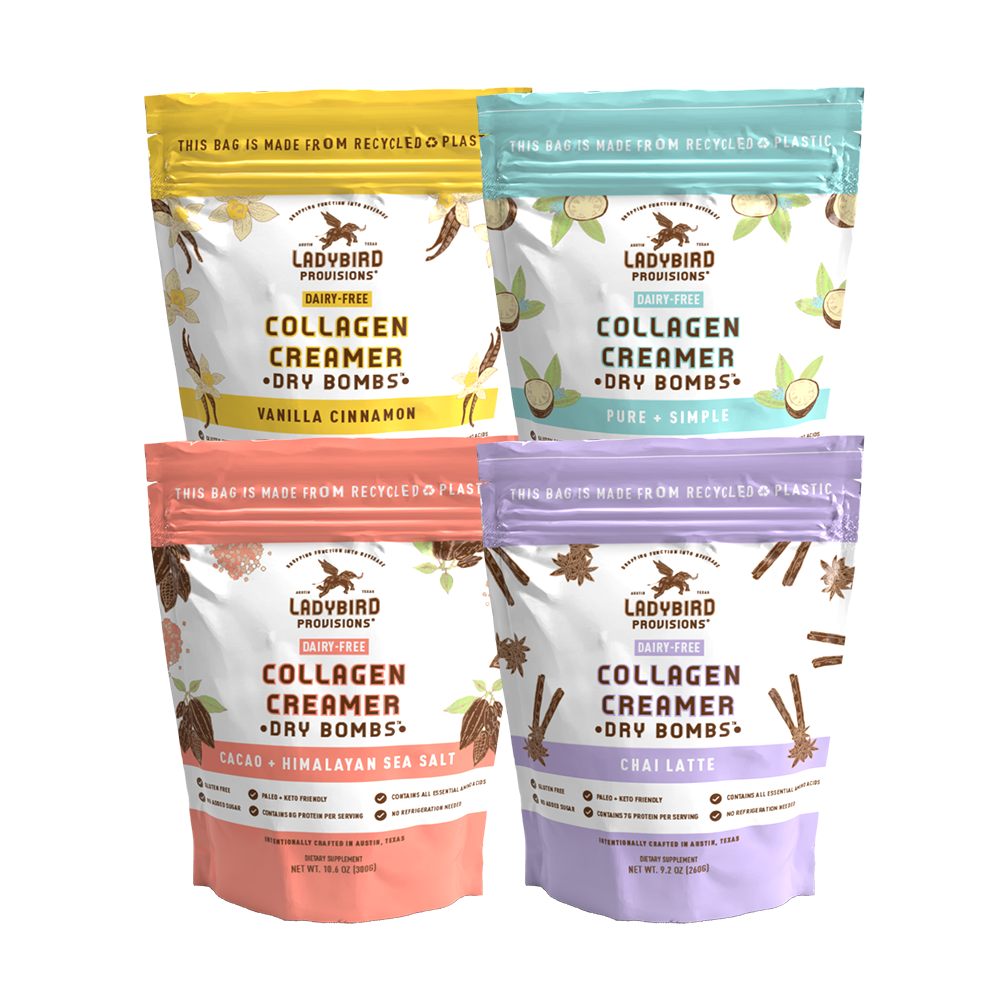 Ladybird Provisions Dry Bombs Dairy Free Collagen Creamer 4 Pack