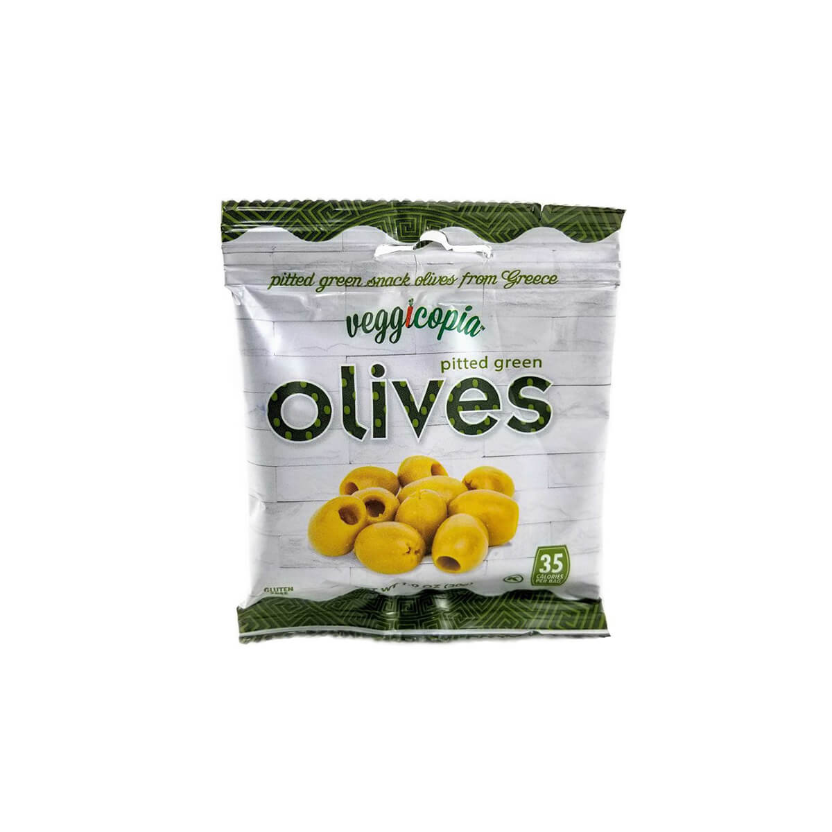 Green Pitted Olives from Greece 1.05 oz (24 Pack)