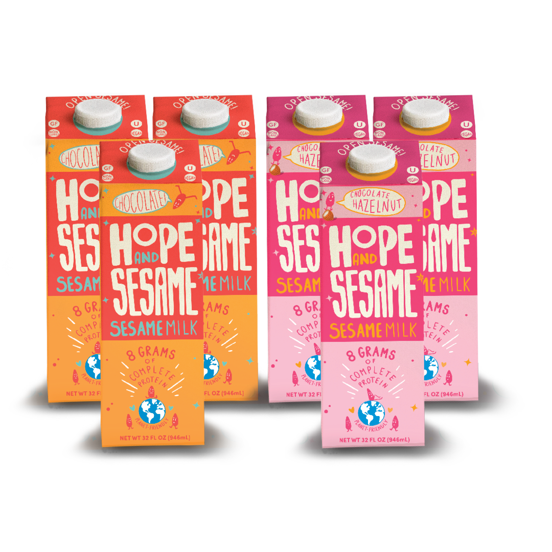 Chocolate Lovers Variety Pack Non-GMO Aseptic Sesamemilk (6 Pack)
