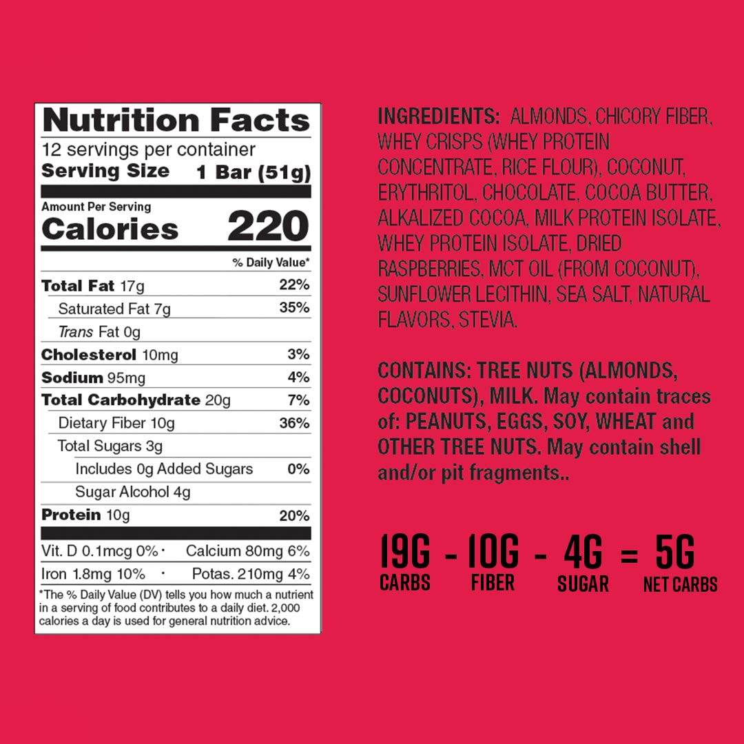 Keto Krisp Chocolate Raspberry (Pack of 12)