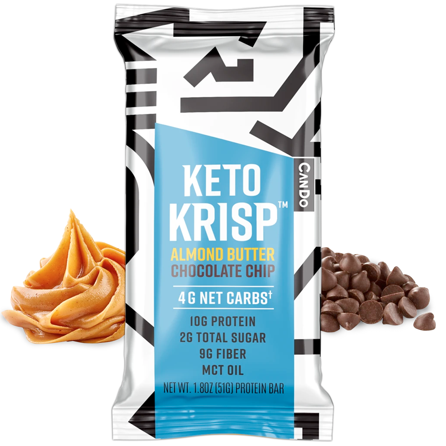 Keto Krisp Almond Butter Chocolate Chip (Pack of 12)
