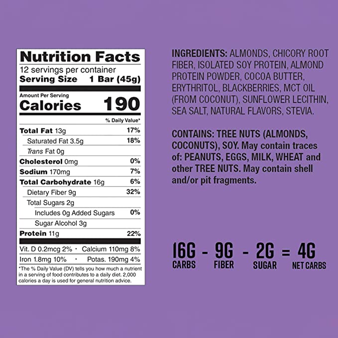 Keto Krisp Almond Butter Blackberry Jelly (Pack of 12)