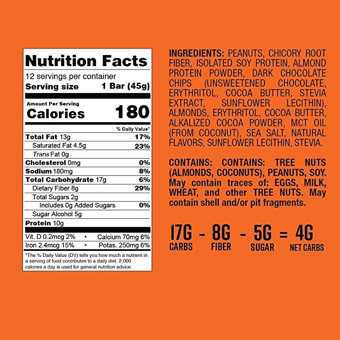 Keto Krisp Peanut Butter Chocolate Chunk (Pack of 12)