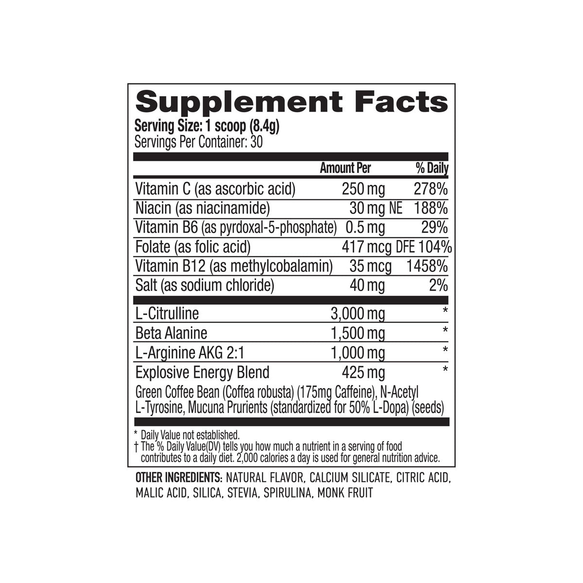 Pure Energy & Endurance Pre-Workout Formula