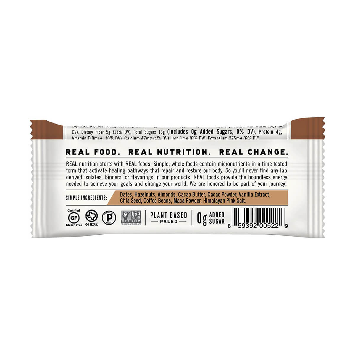 Hazelnut Coffee Maca - Box of 12 Bars