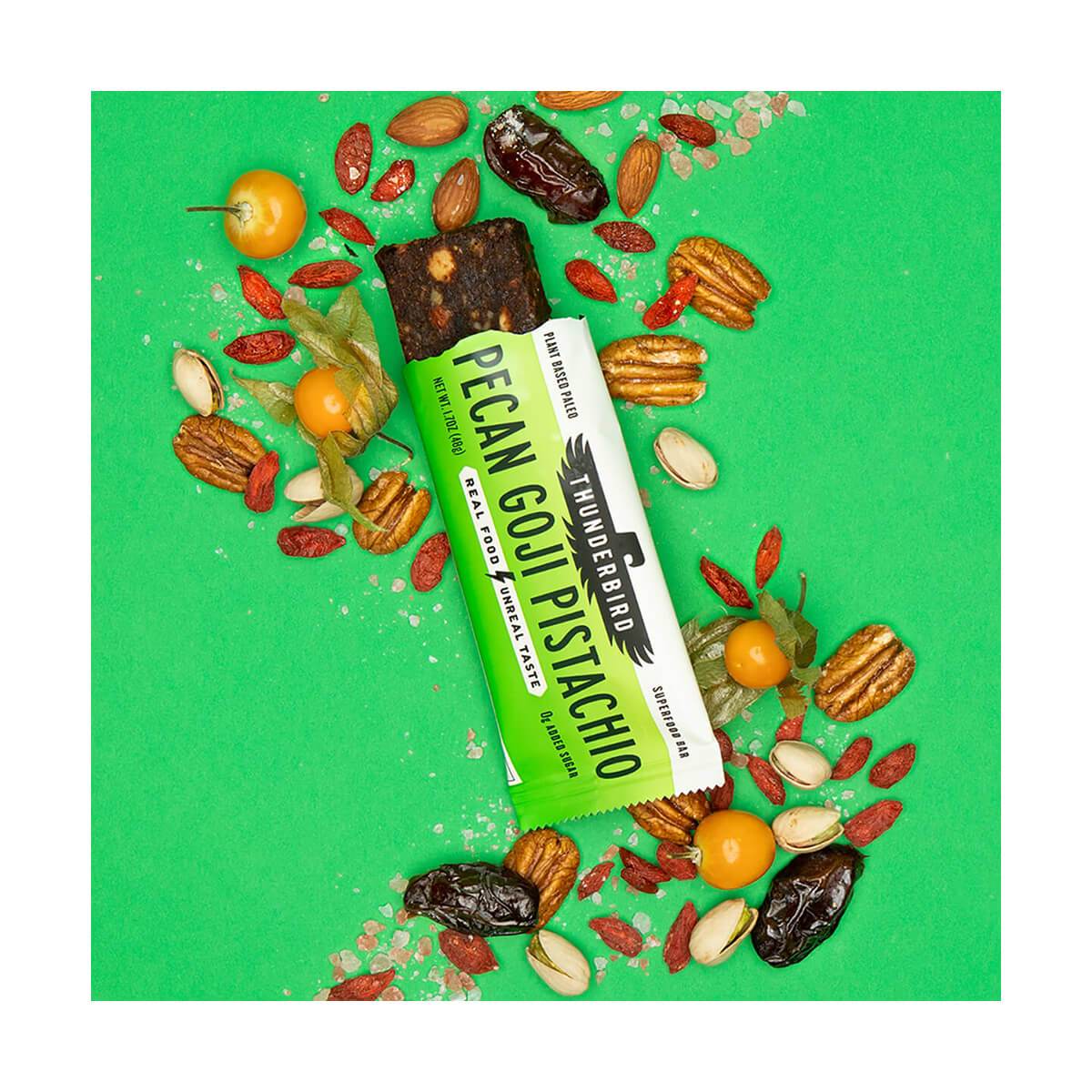 Pecan Goji Pistachio - Box of 12 Bars