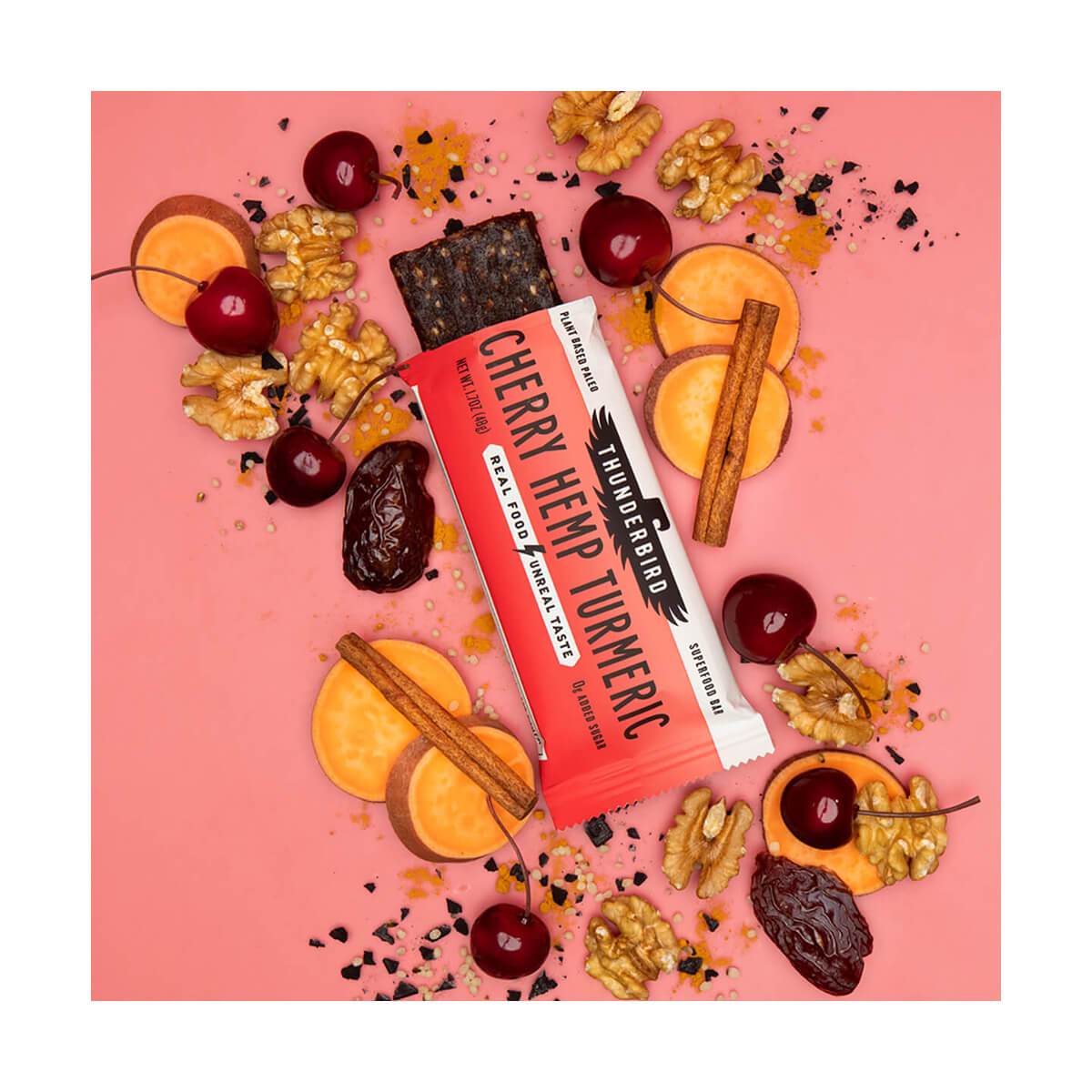 Cherry Hemp Turmeric - Box of 12 Bars