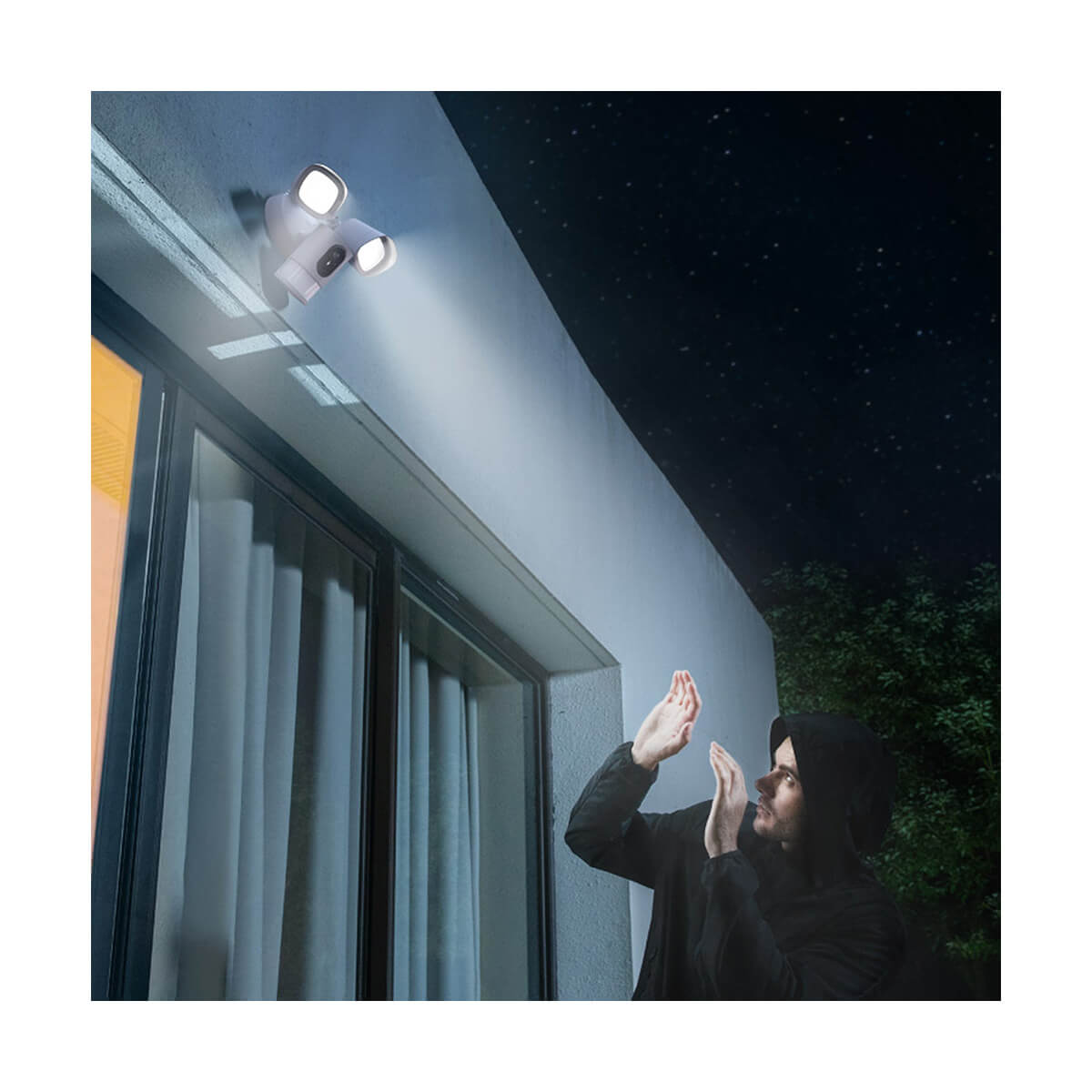 2-Way Audio Weatherproof Security Floodlight Camera