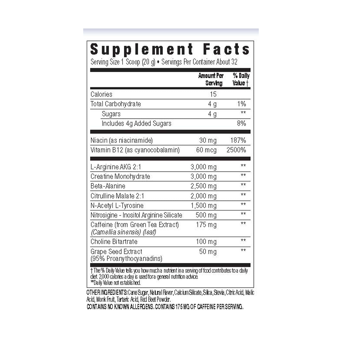 Performance Inspired Explosive Pre-Workout Energy Formula