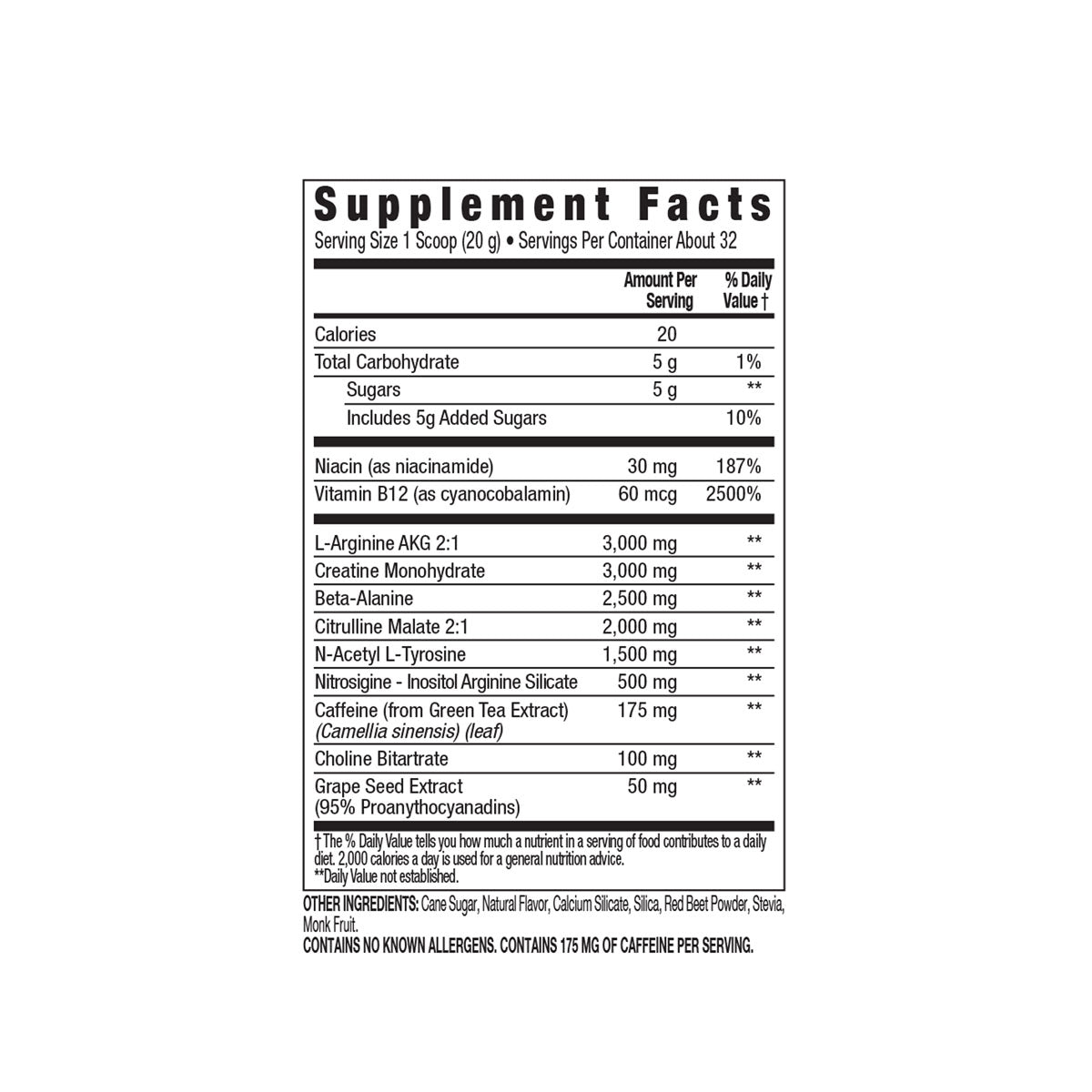 Performance Inspired Explosive Pre-Workout Energy Formula