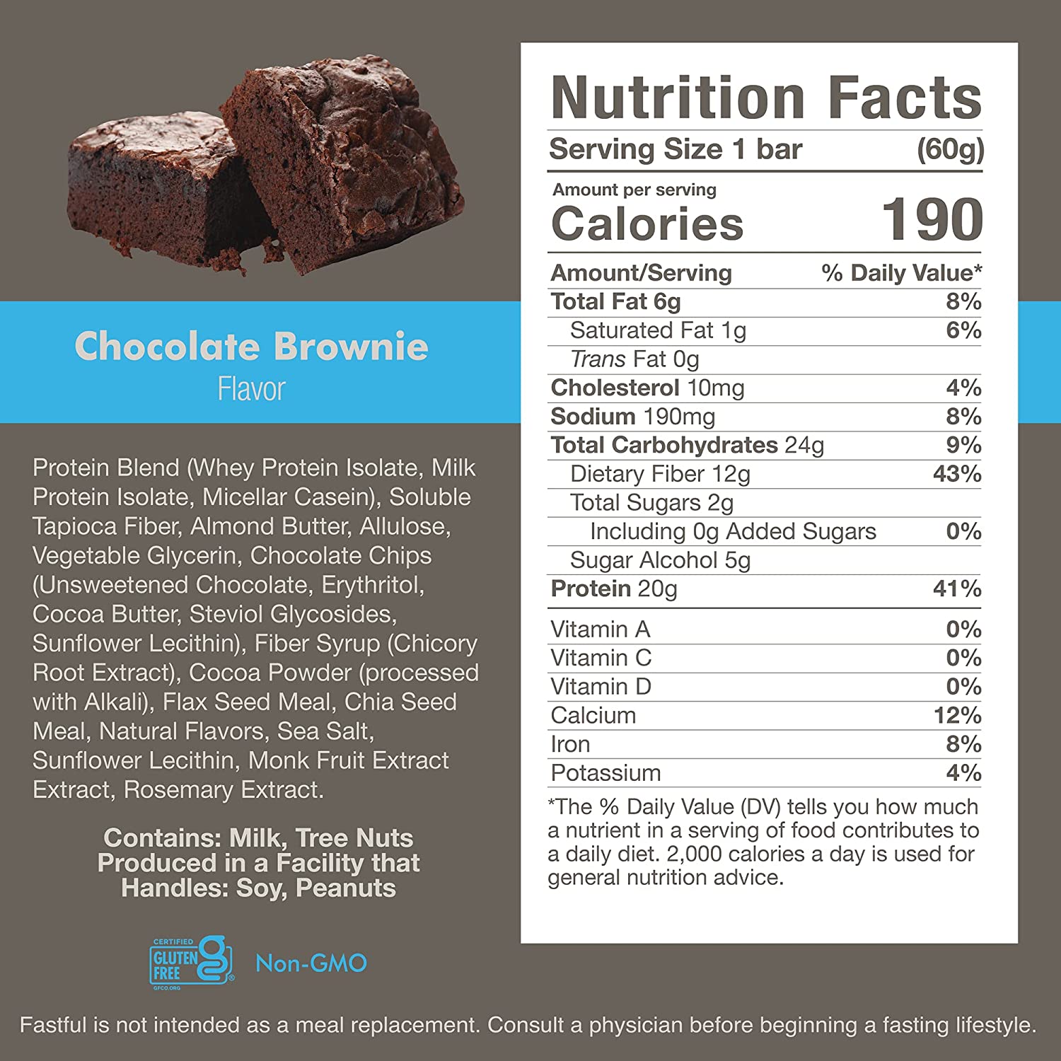 Chocolate Brownie - Box of 12 Bars