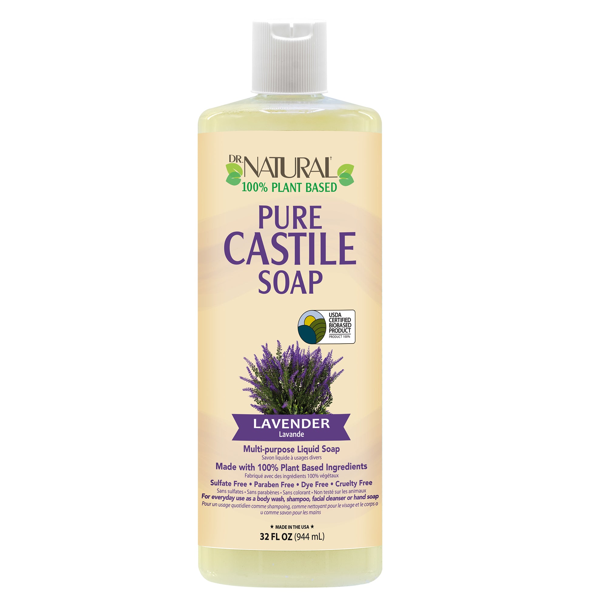 Pure Castile Soap Lavender (32 oz)