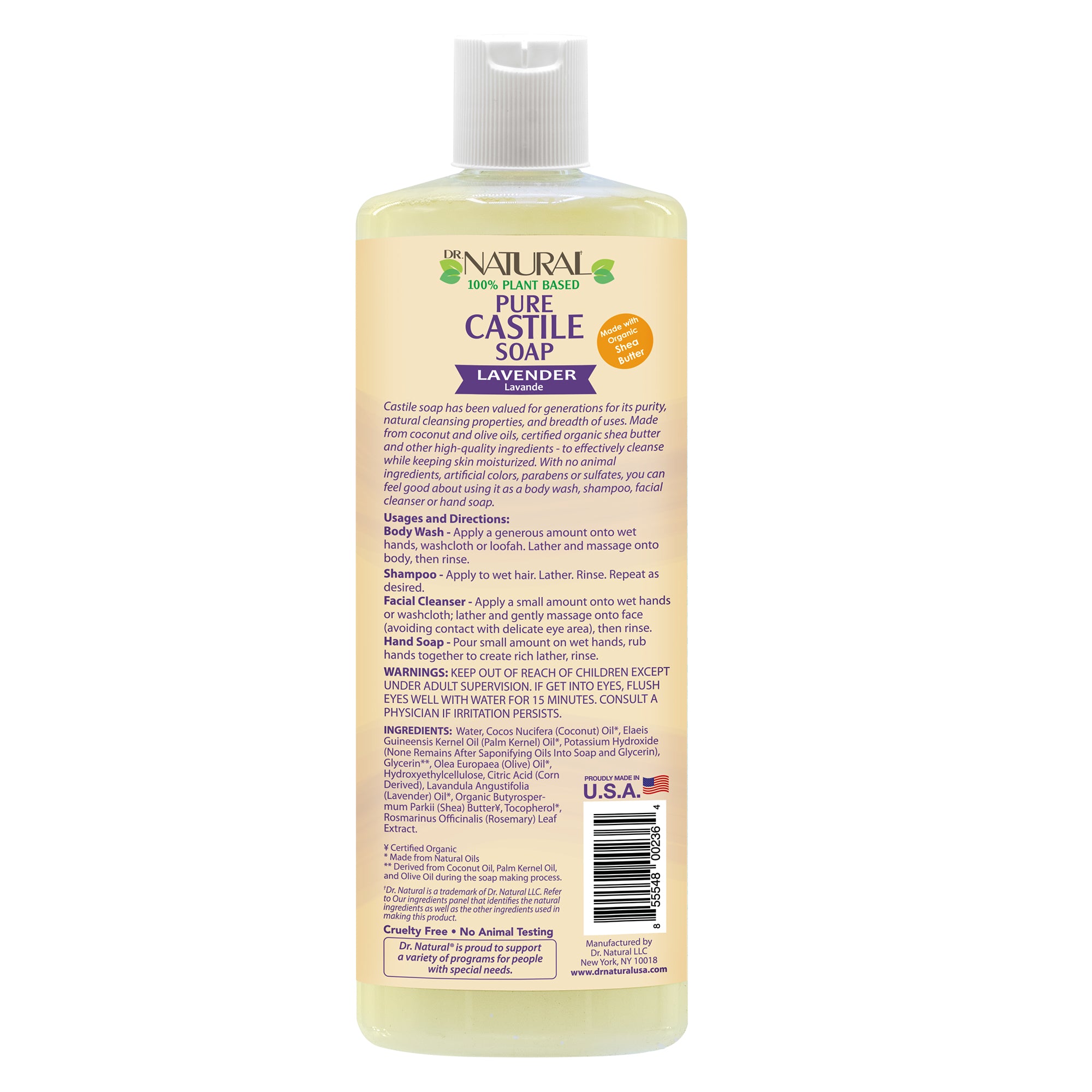 Pure Castile Soap Lavender (32 oz)
