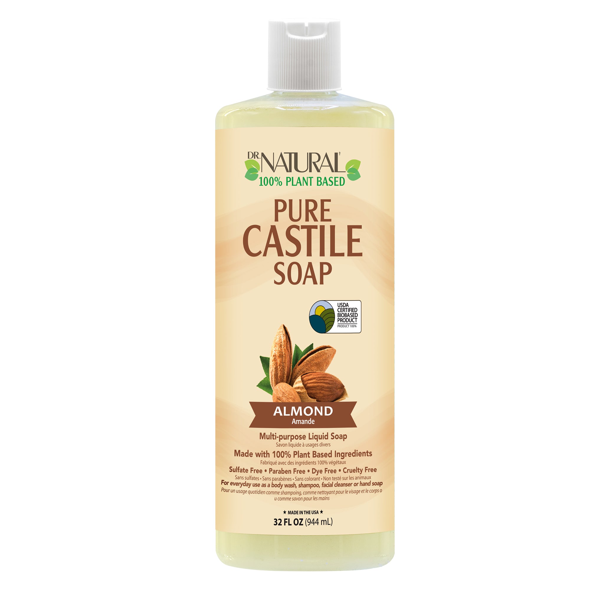 Pure Castile Soap Almond (32 oz)