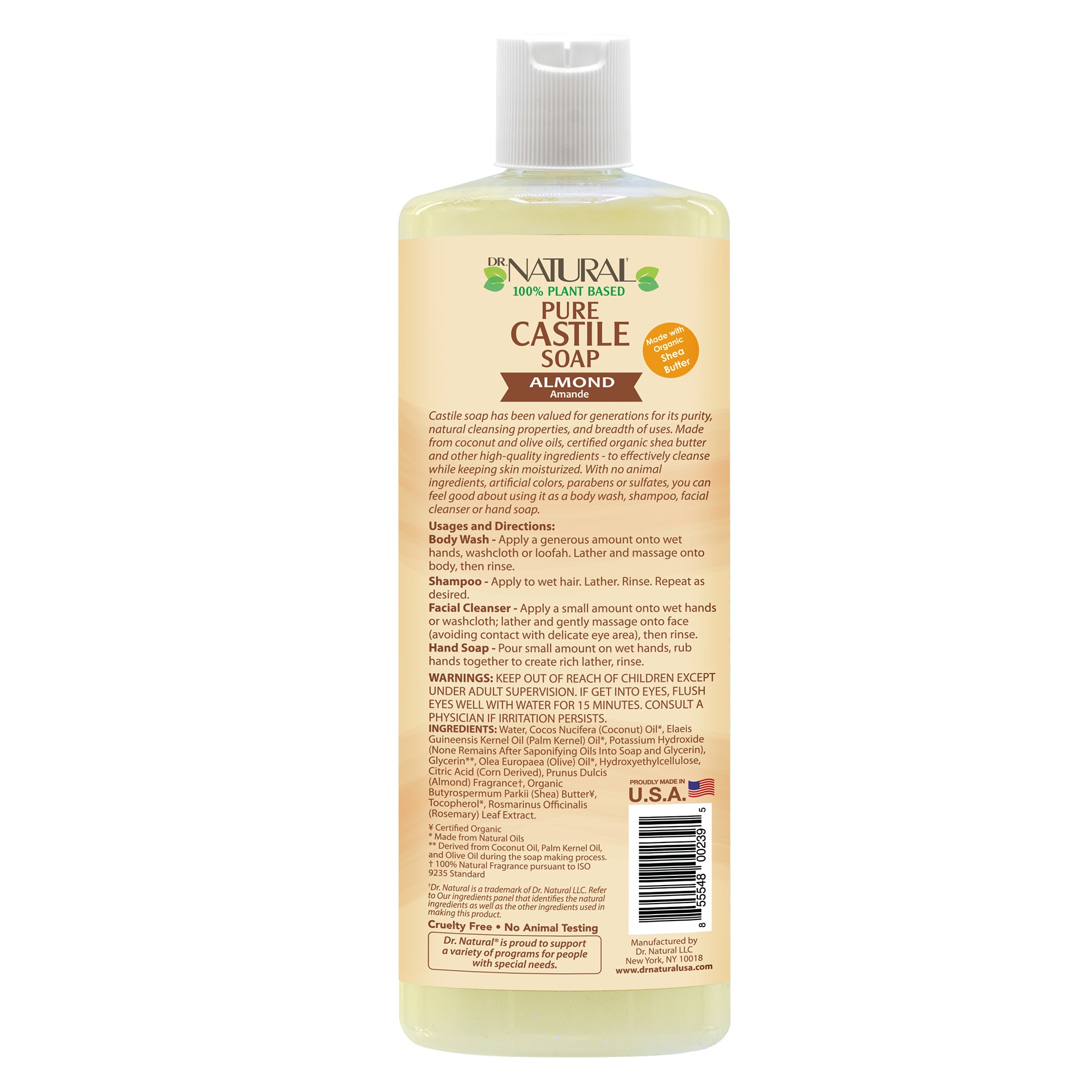 Pure Castile Soap Almond (32 oz)