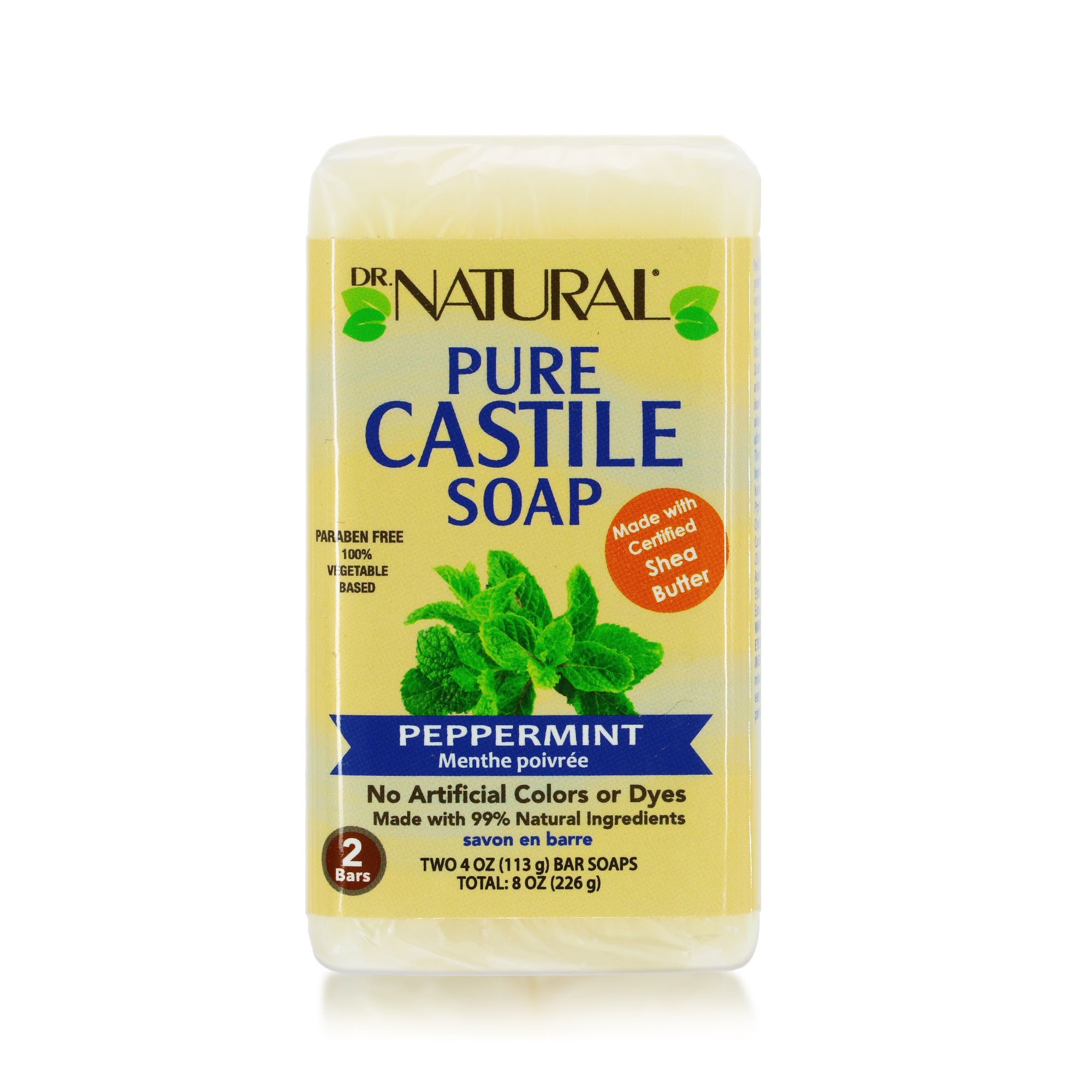 Pure Castile Bar Soap Peppermint (2-Pack)
