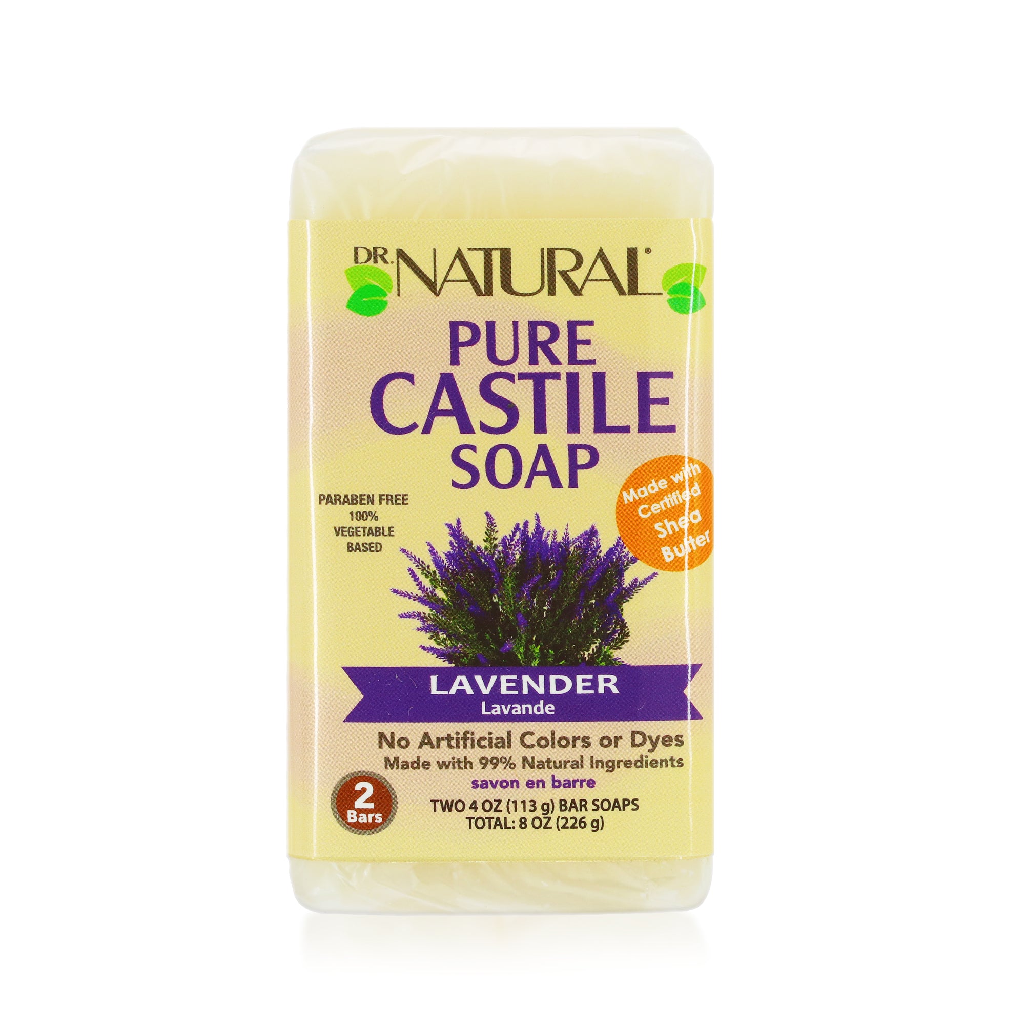 Pure Castile Bar Soap Lavender (2-Pack)