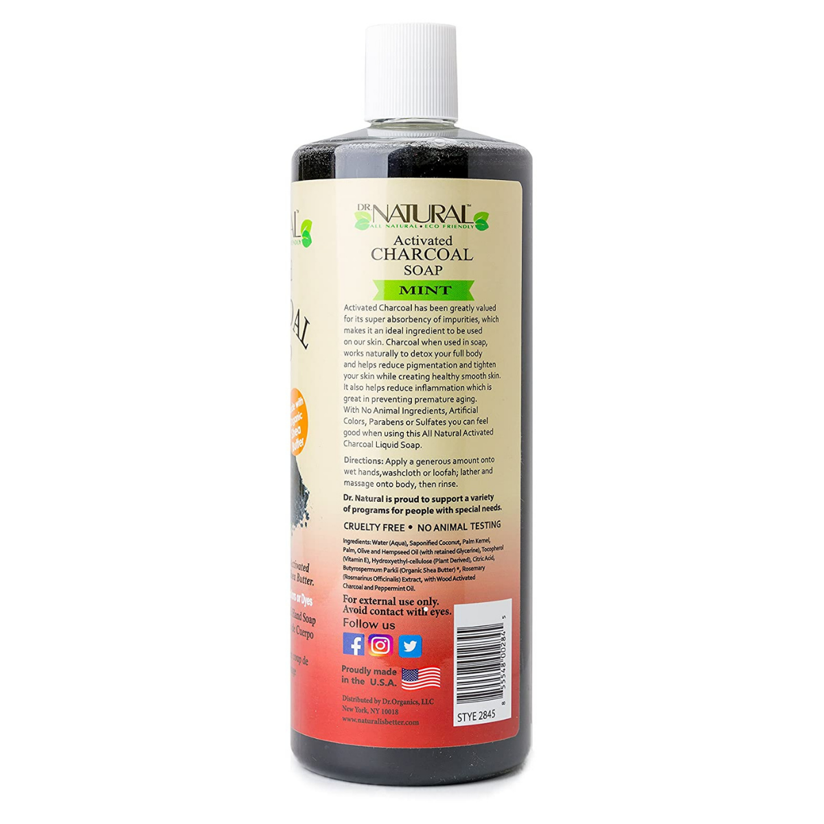 Activated Charcoal Soap Mint (32 oz)