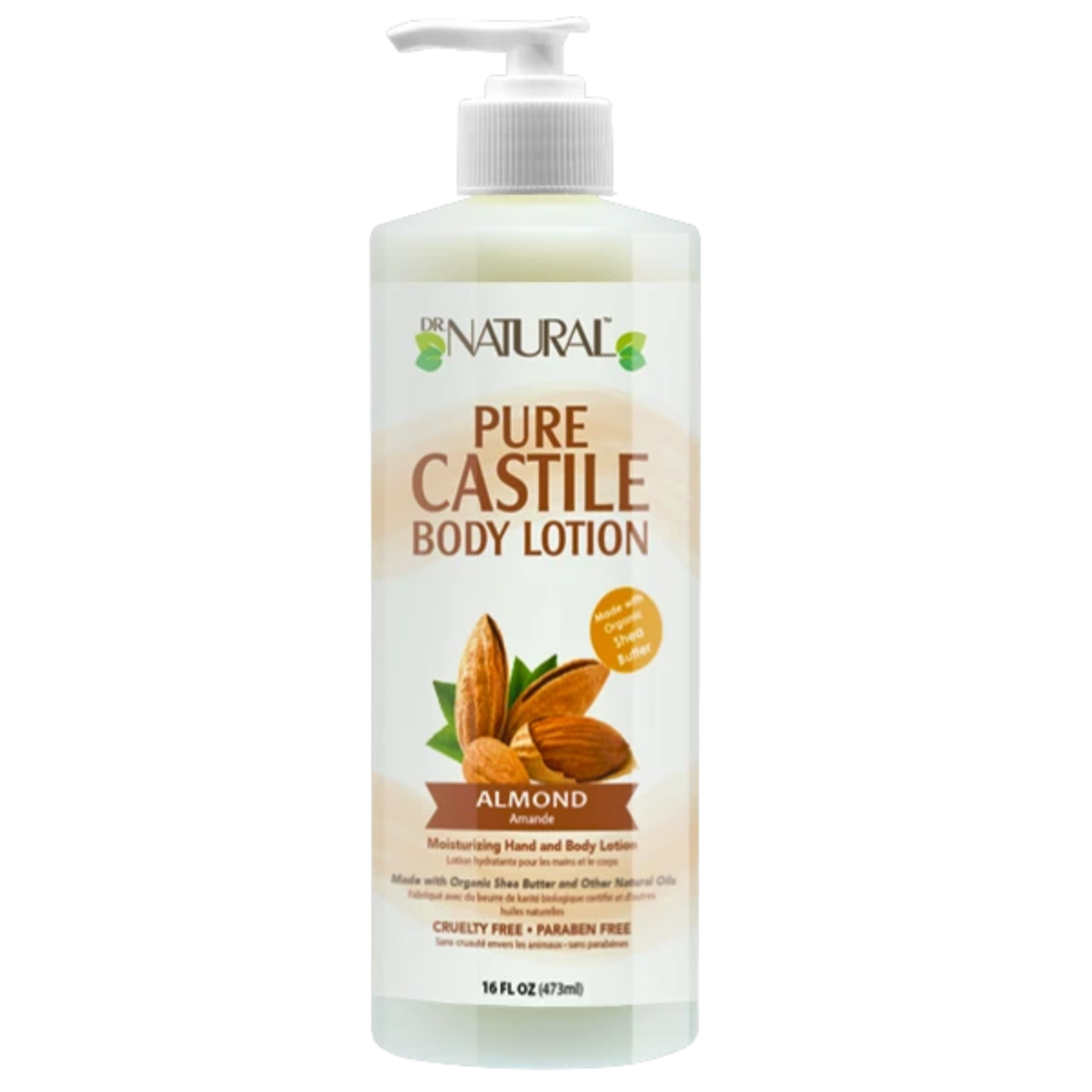 Castile Body Lotion Almond (16 oz)