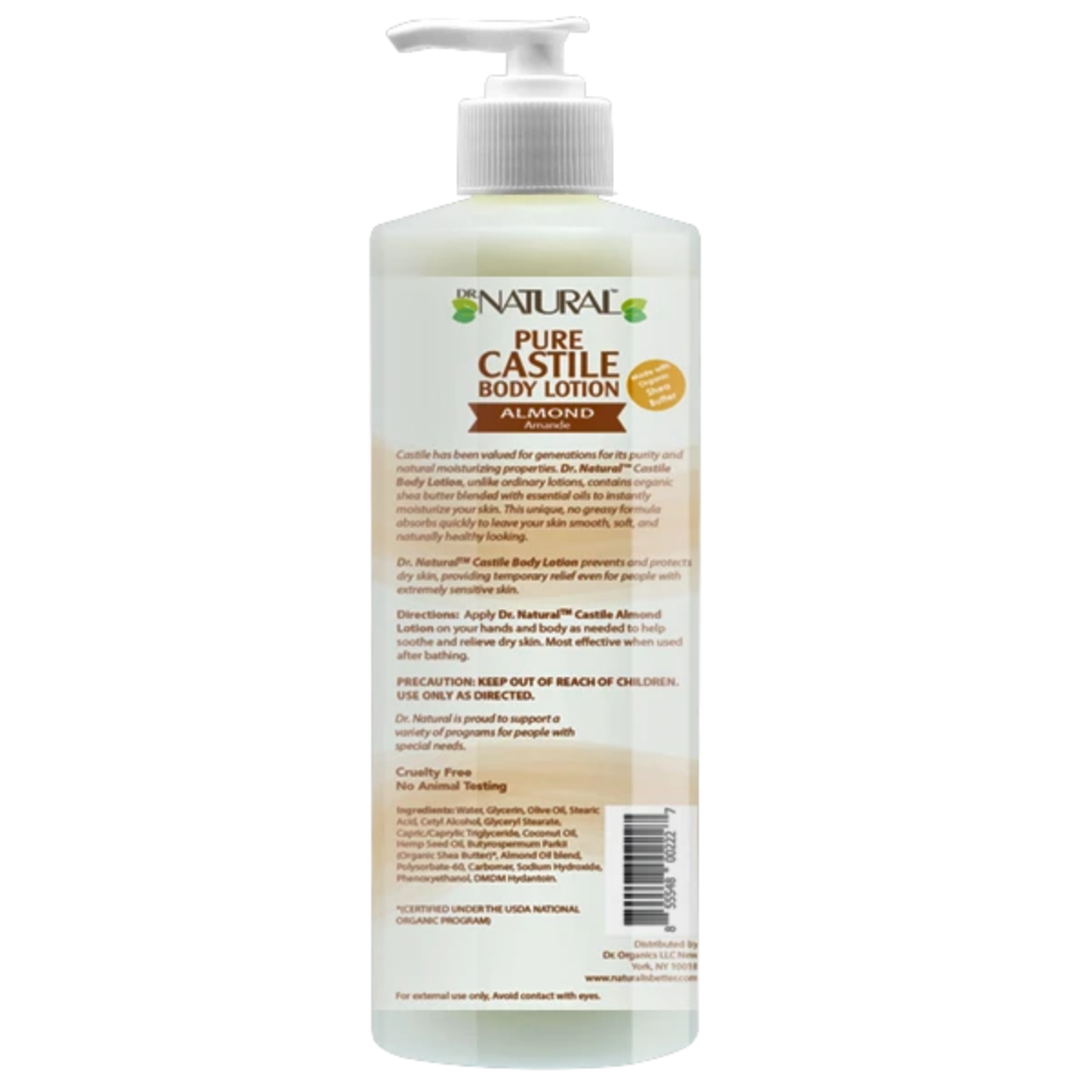Castile Body Lotion Almond (16 oz)