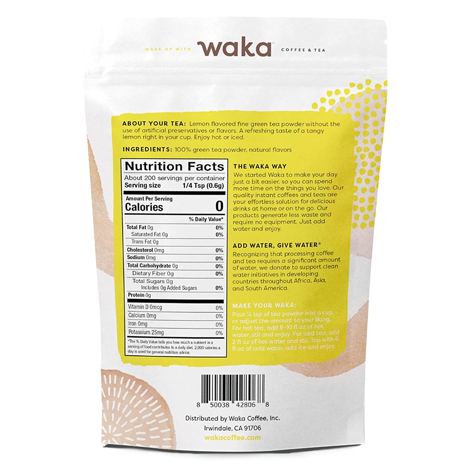 Lemon Flavored Green Instant Tea 4.5 oz Bag