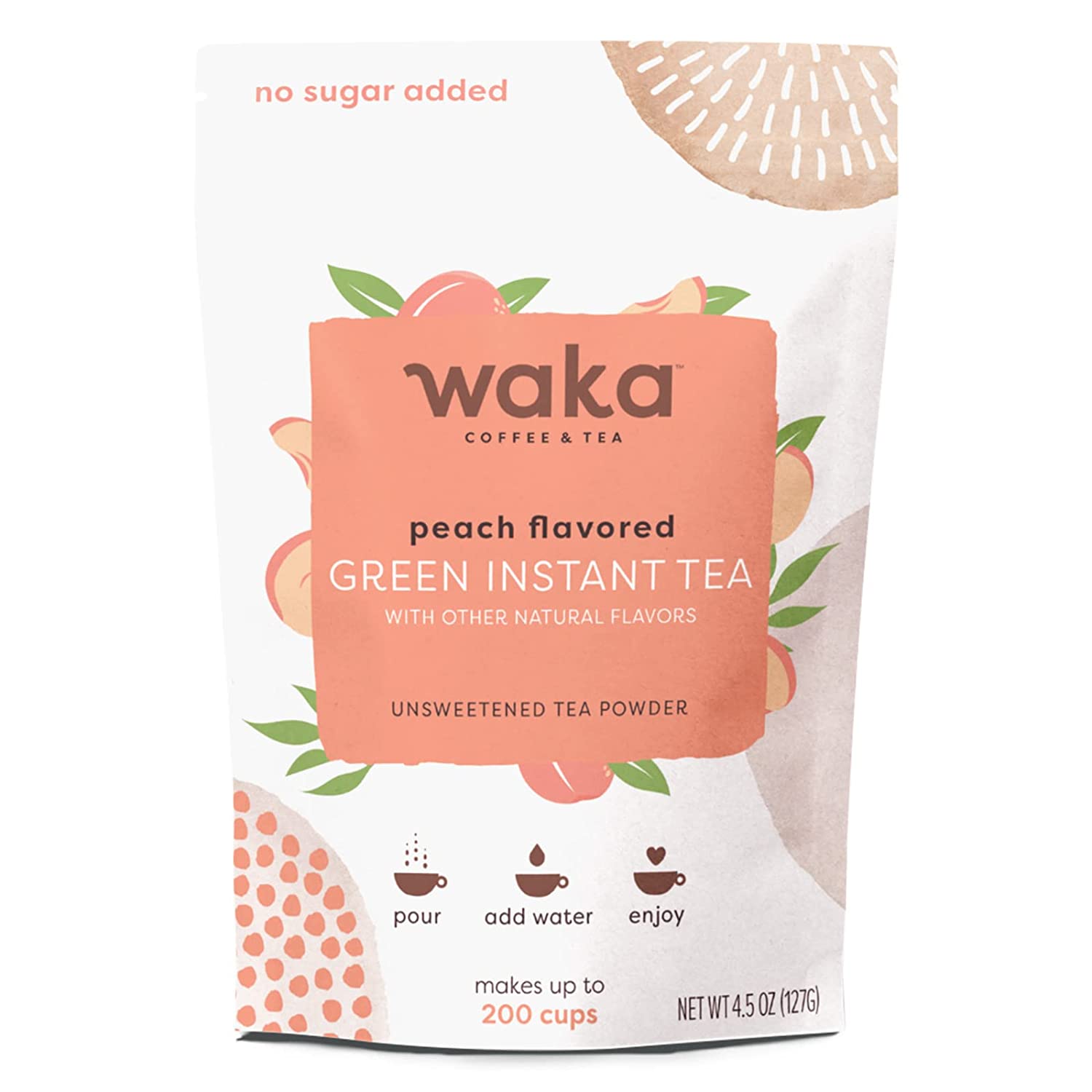 Peach Flavored Green Instant Tea 4.5 oz Bag